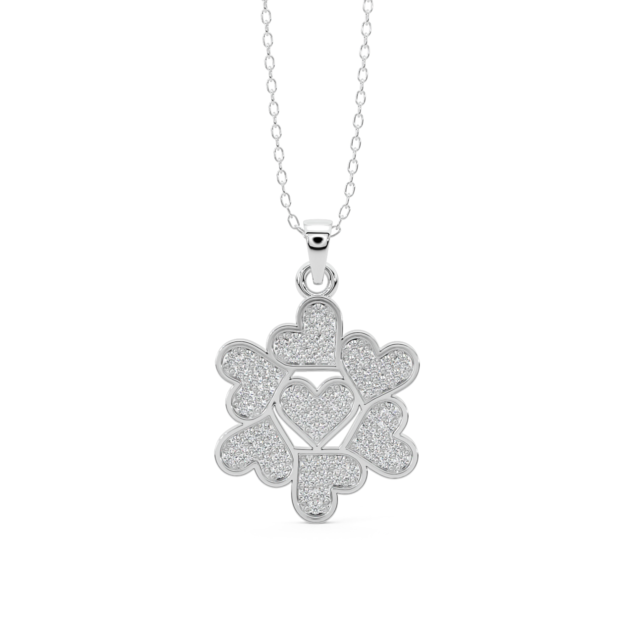 Love Heart Diamond Pendant